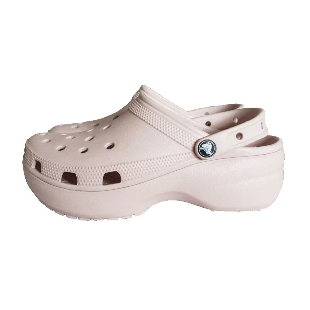 Crocs Classic Platform Clog Pink Lifted Clogs Women's Size 8 Comfort Shoes NEW - Picture 5 of 10